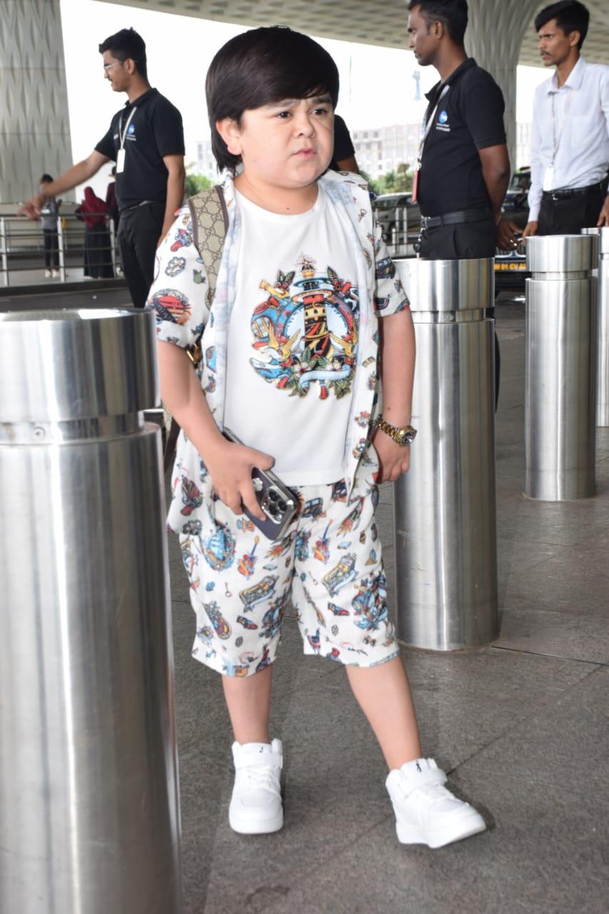Abdu Rozik, was also seen at the airport, adding his own unique style to the bustling terminal. Sporting a smart casual look, Abdu exuded confidence in a co-ord set,
